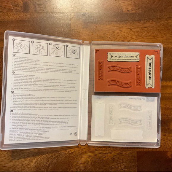 Stampin Up! Vintage Labels set of 6 clear mount stamp set - Picture 2 of 5